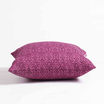IKAT PRINT - Plum colour cotton Bed runner set - King / Queen / Twin Size