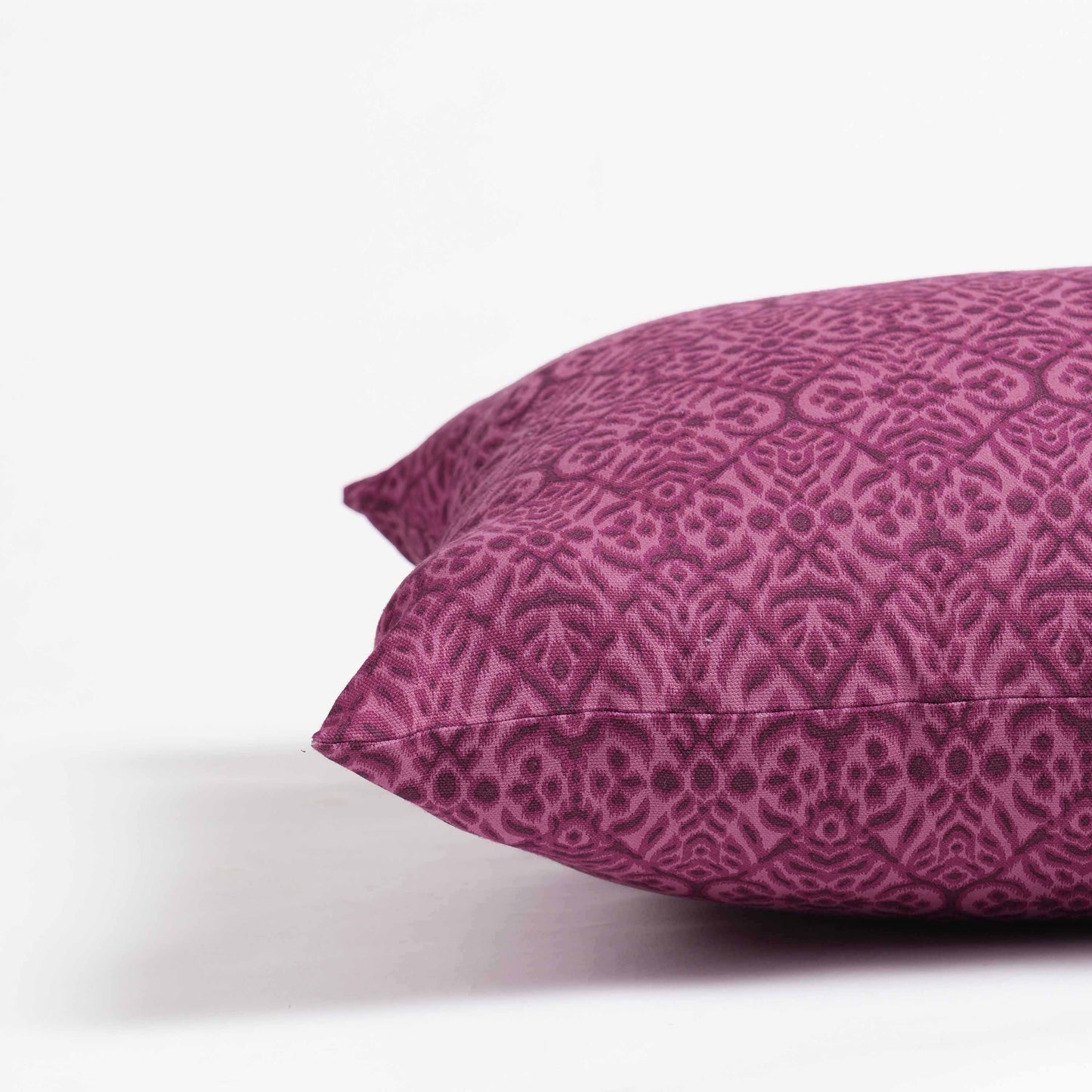 Plum Ikat Reversible Cotton Duck Pillow Cover – Premium Decorative Cushion