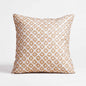 PURE ELEMENTS - Luxury Hand-Interlaced Faux Raffia Pillow Cover – 18x18 inches - cross pattern