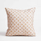 PURE ELEMENTS - Luxury Hand-Interlaced Faux Raffia Pillow Cover – 18x18 inches - diamond pattern