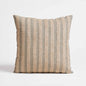 PURE ELEMENTS - Pure Linen Pillow Cover with Scandinavian Stripe Aari Embroidery – 18x18