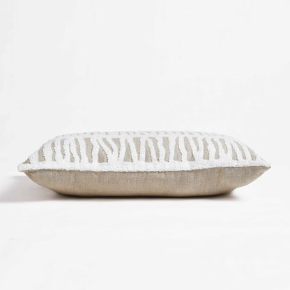 Pure Elements Linen Pillow Cover with White Aari Stripe