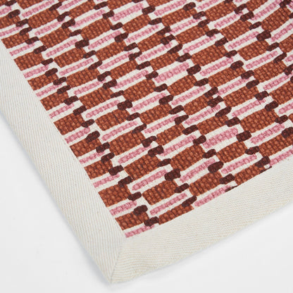 Modern Retro Rust Weave Texture Cotton Dhurrie | 100% Cotton | Sizes Available