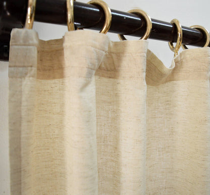 Natural Ecru Flex Cotton Curtain Panel – 2 Sizes, 4 Hanging Styles