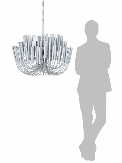 Chic Off-White Modern Chandelier: Sculptural Candle Sticks for Elegant Homes