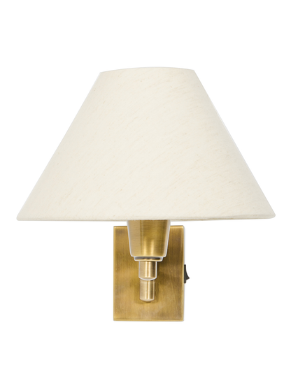 Brass Antique Fabric Brass 1-Light Wall Sconce – 27.9 cm