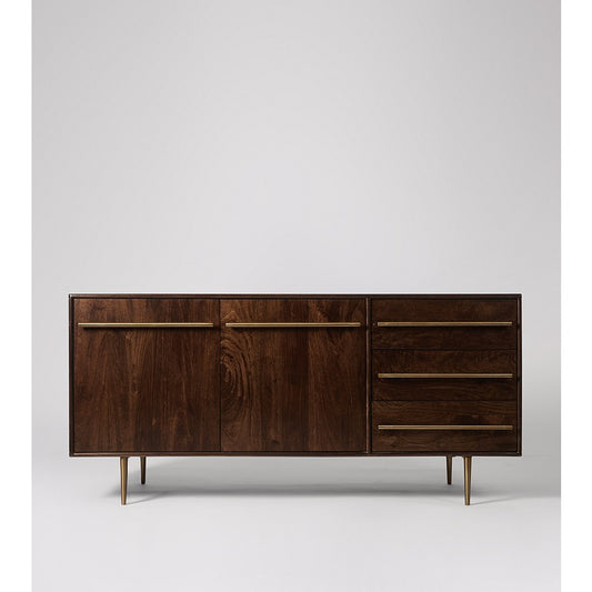 Acacia Wood & Brass sideboard