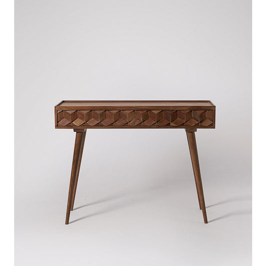 Geometric Acacia Console Table