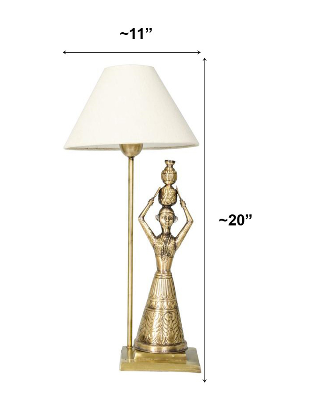 Hand carved Brass Rajasthani Village Lamp