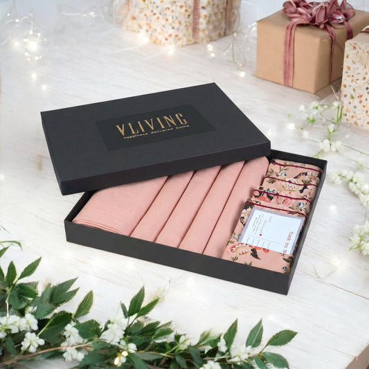 Amour Table Linen Gift Pack | 3 Colours × 3 Combinations | Beige, Blush & Duck Egg