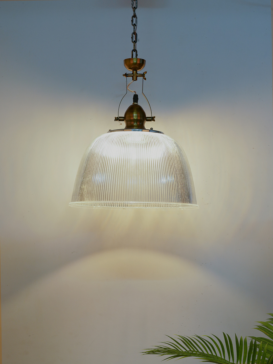 Brass Antique Polycarbonate 1-Light Pendant Light – 31.8 cm