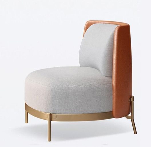 Elegant Nordic Design Armchair with Light Silhouette, Modern Upholstered Living Room Chair