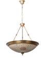 Brass Antique Glass 5-Light Chandelier – 61 cm