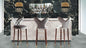 Regal Velvet Upholstered Walnut Bar Chair with Brass Accents for Modern Homes