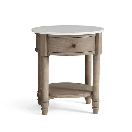 Marble Round Nightstand