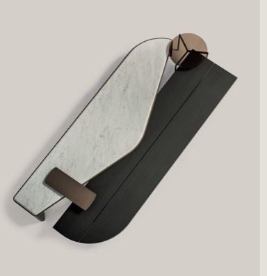 Luxurious Set of 4 Modern Coffee Tables: Wood, Marble, Steel, Glass Tops