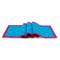 Shyrdak Turquoise Cotton Table Runner – Tone-on-Tone Scroll Print with Hot Pink Border | 2 Sizes