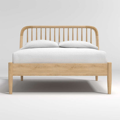 Bodie Mango Wood Spindle Kids Bed with Natural Finish