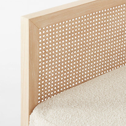 Natural Cane Day Bench Ivory