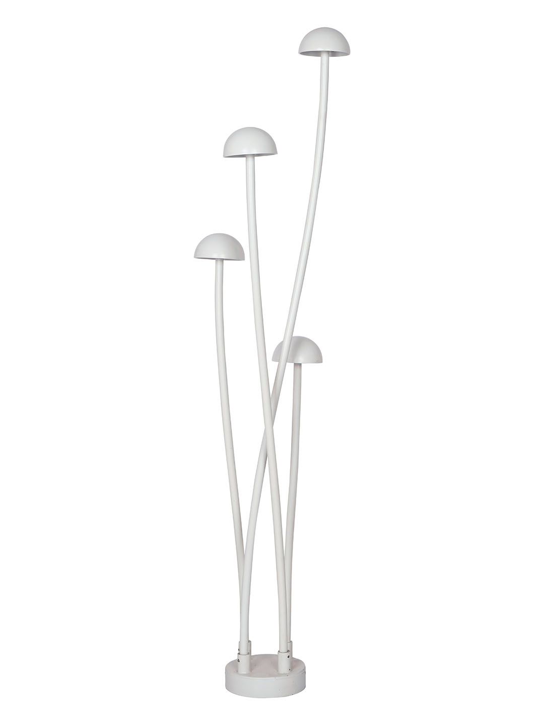 Fos Lighting Enoki Modern LED Mushroom Bollard Set, Off-White Outdoor Garden Pathway Lights