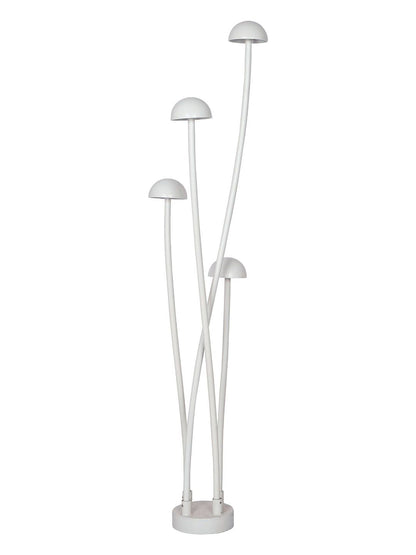 Fos Lighting Enoki Modern LED Mushroom Bollard Set, Off-White Outdoor Garden Pathway Lights