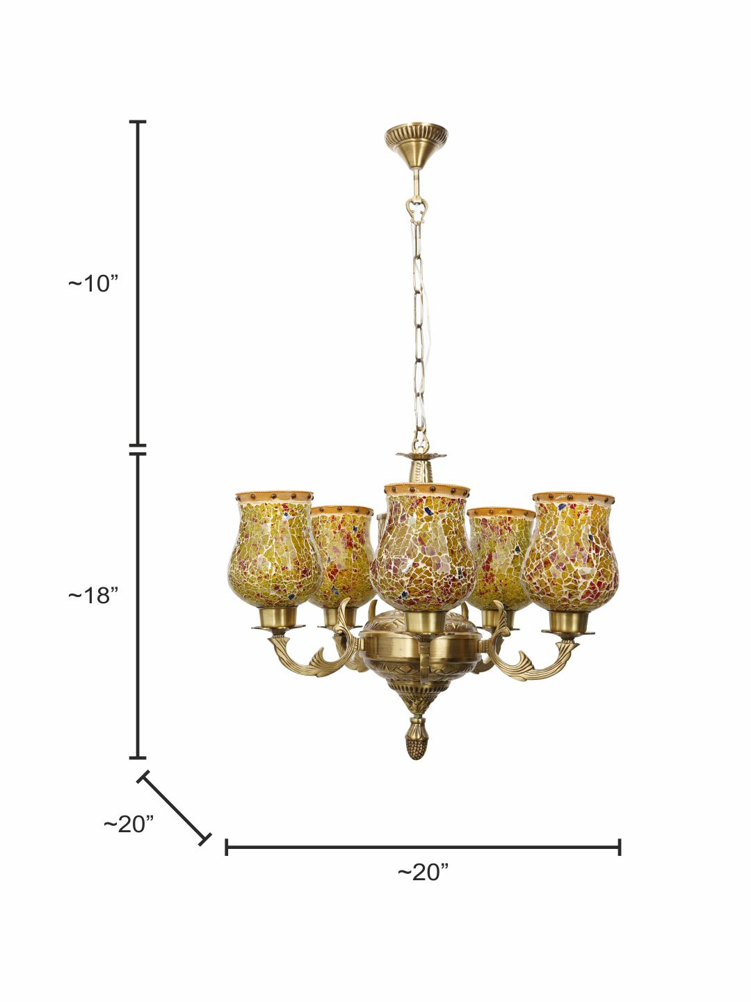 Decorative Jhoomer Ceiling Lights for Living Room dimensions