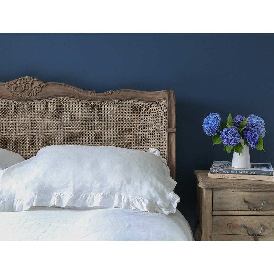 Elegant Chateauneuf Rustic Rattan Queen French Bed with Natural Finish