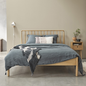 Premium Sandblast Oil Finish Mango Wood Double Bed