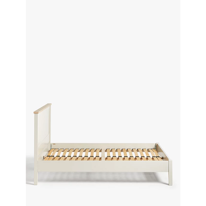 Beige Haze Smoke Grey King Bed with Acacia Wood Frame