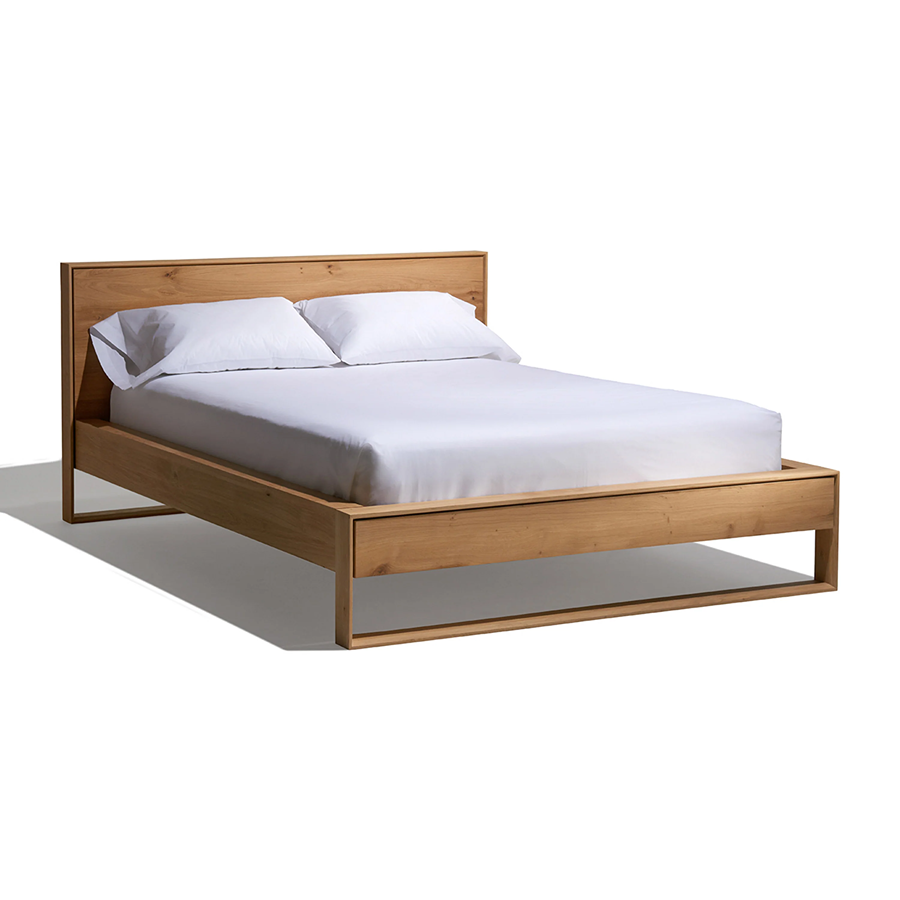 Nordic Acacia King Size Bed – Natural Finish, Premium Acacia Wood