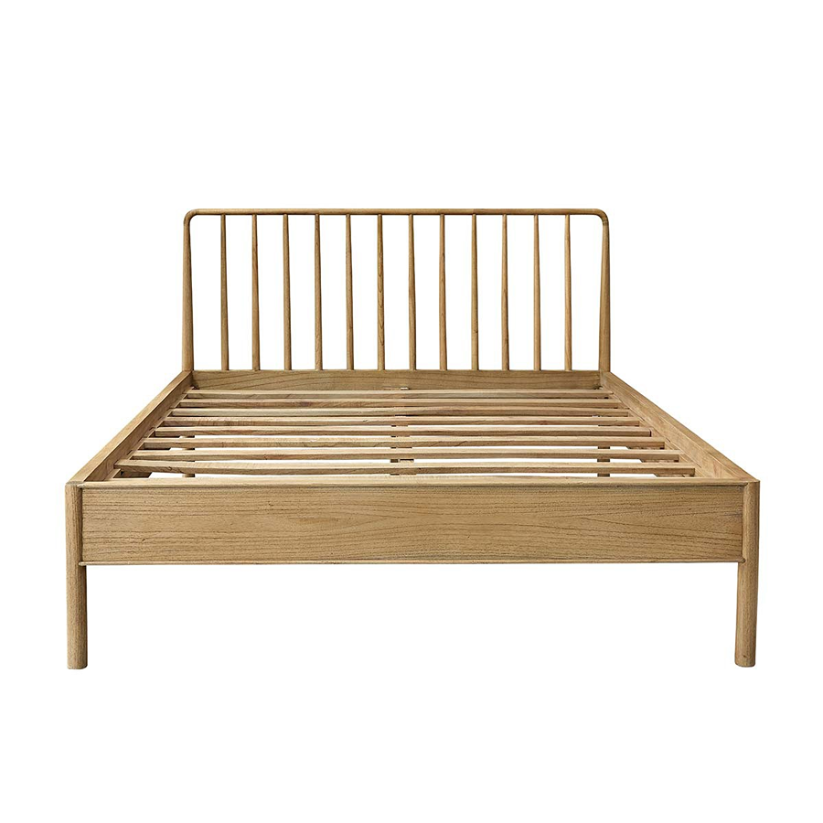 Premium Sandblast Oil Finish Mango Wood Double Bed