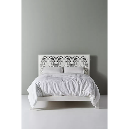 Handcarved Low-Profile King Size Lombok Bed in Mango Wood