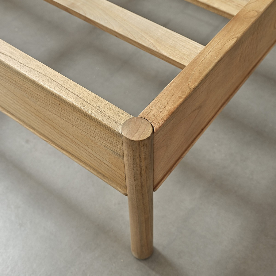 Premium Sandblast Oil Finish Mango Wood Double Bed