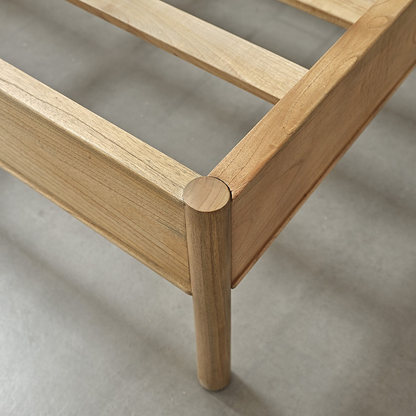 Premium Sandblast Oil Finish Mango Wood Double Bed