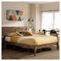 Loafey Mid-Century Modern Solid Mango Wood Bed