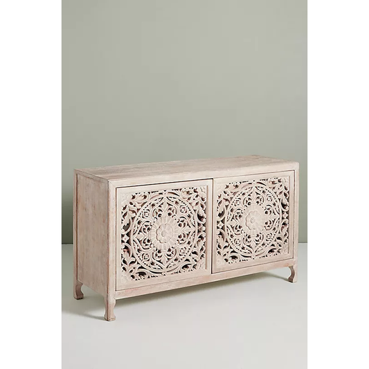 Sunflower Carved 2 Door Mango Sideboard