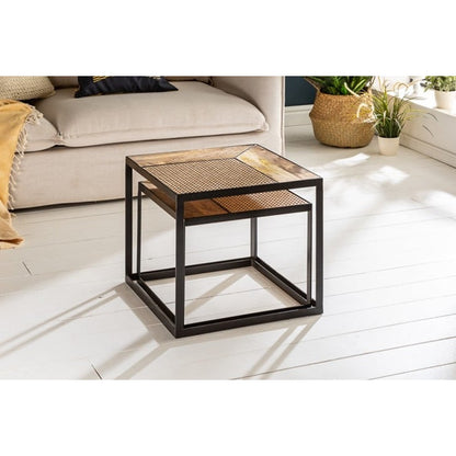 Rattan Industrial coffee table