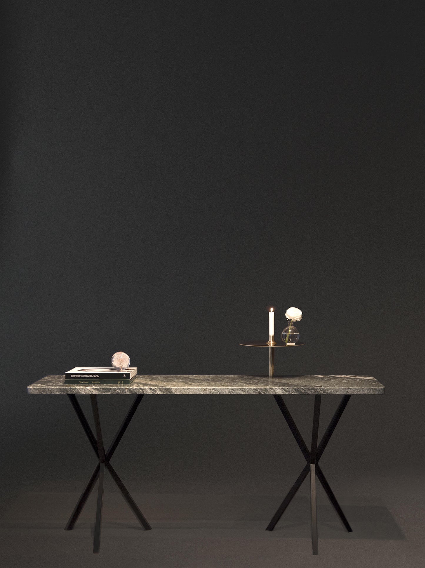 Versatile NEB Console Table with Architectural Cross-Leg Design for Modern Homes