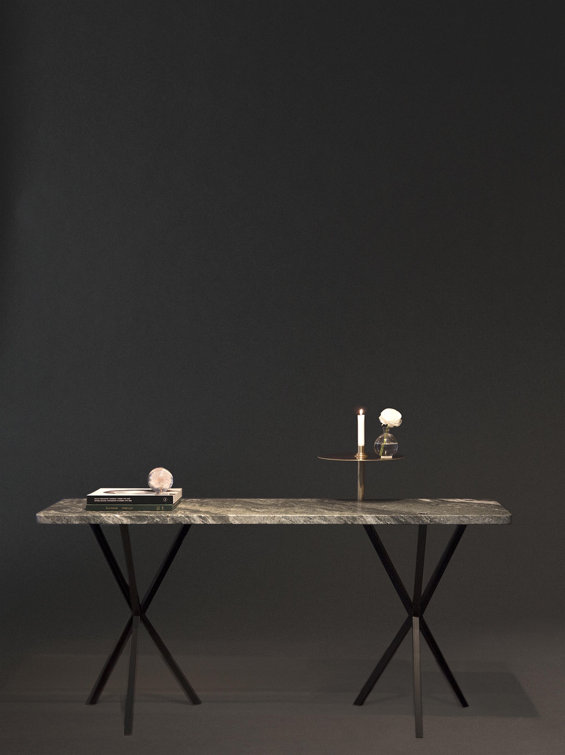 Versatile NEB Console Table with Architectural Cross-Leg Design for Modern Homes