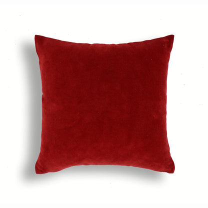 Festive Snowflake Velvet Applique Christmas Linen Pillow Cover