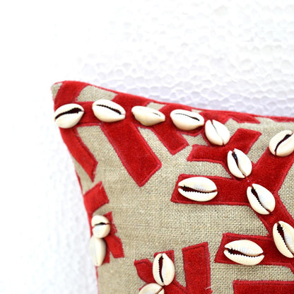 Festive Snowflake Velvet Applique Christmas Linen Pillow Cover