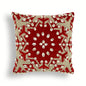 Festive Snowflake Velvet Applique Christmas Linen Pillow Cover
