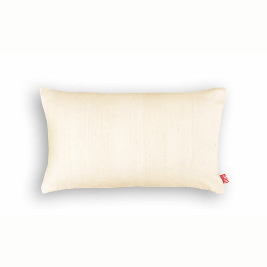 Off White Pure Silk Dupioni Pillow Cover – Elegant Reversible Design