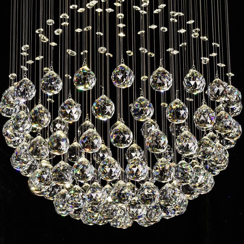 Crystal Modern Flush Mount Chandelier crystal view