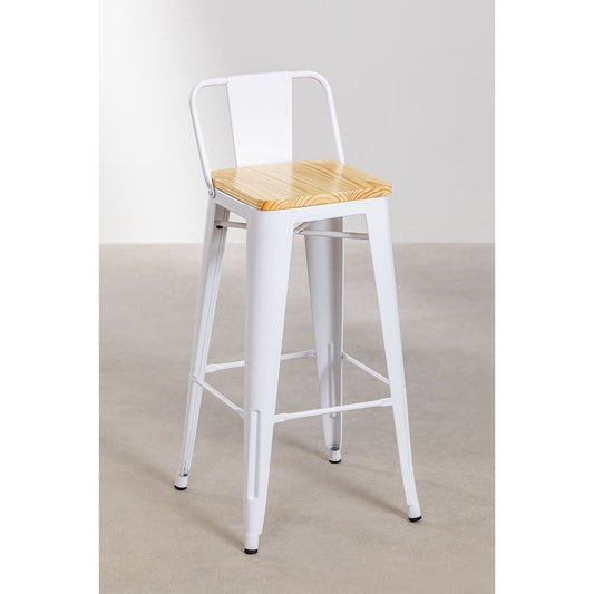 High Stool with Backrest