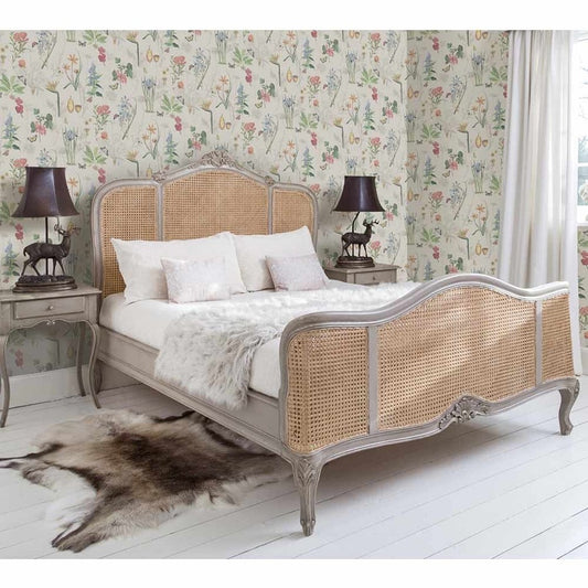 Rattan Painted Luxury French Bed