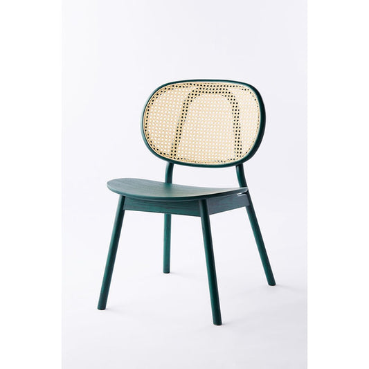 Bottle Green Cane Chair
