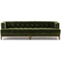 Olive Green Velvet Sofa