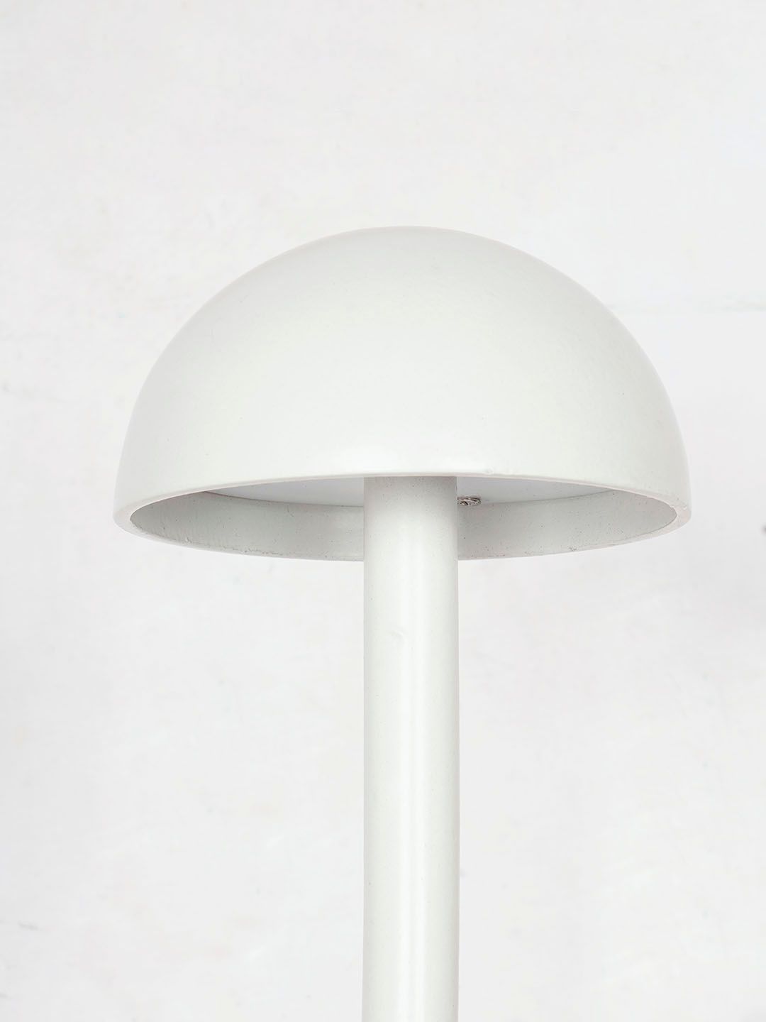 Fos Lighting Enoki Modern LED Mushroom Bollard Set, Off-White Outdoor Garden Pathway Lights