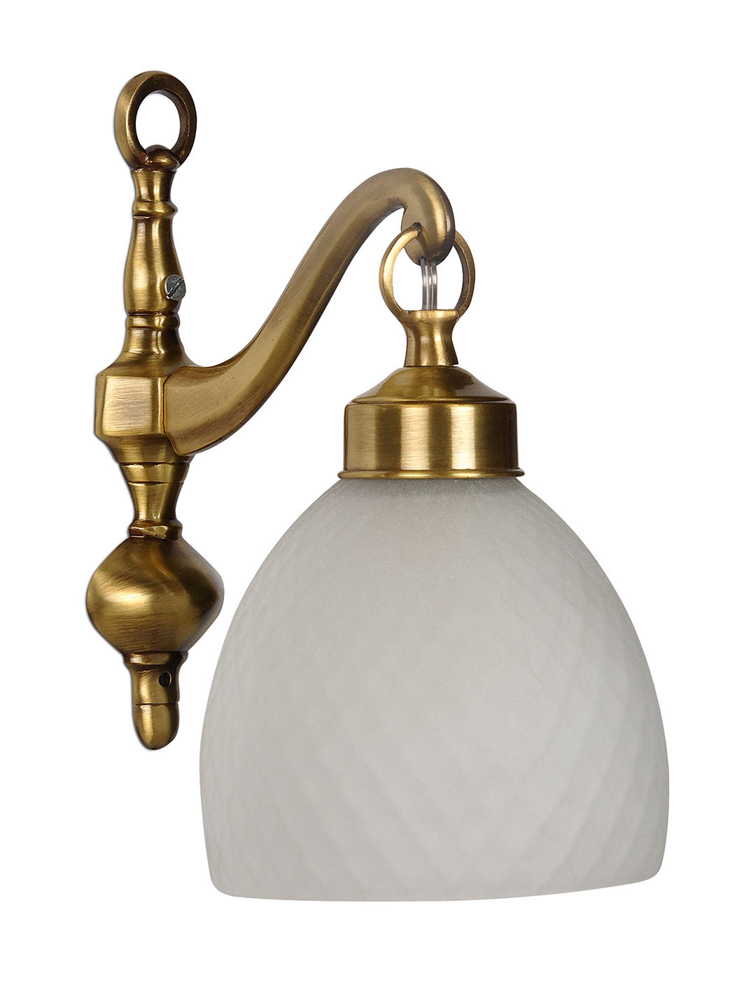 Brass Antique Glass Brass 1-Light Wall Sconce – 27.9 cm